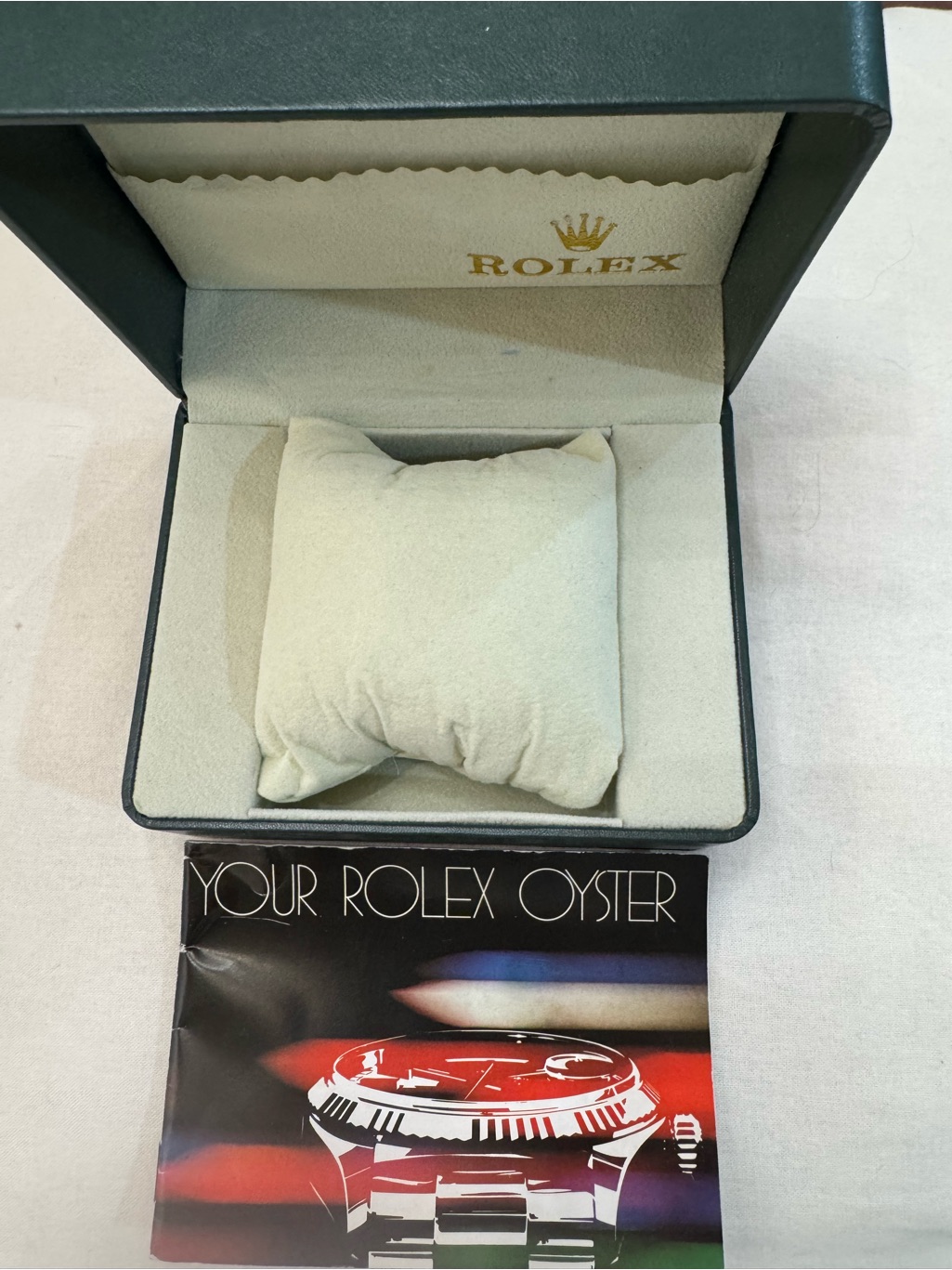 Rolex Green Watch Box With Rolex Oyster Booklet
